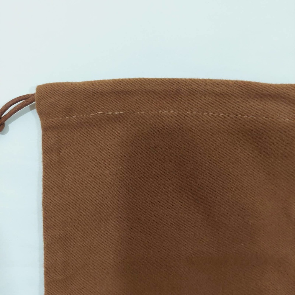 Gucci Solid Brown Storage Draw String Cotton Hand… - image 5